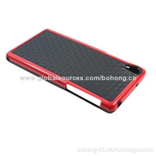 Phone case for Sony Z2, PC sides, and texture design TPU back